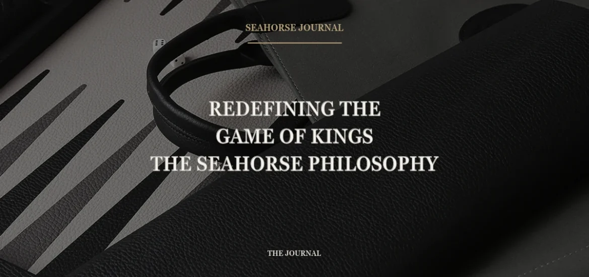 Centered Seahorse Journal cover for “Redefining the Game of Kings: The Seahorse Philosophy”, placed within the safe crop area