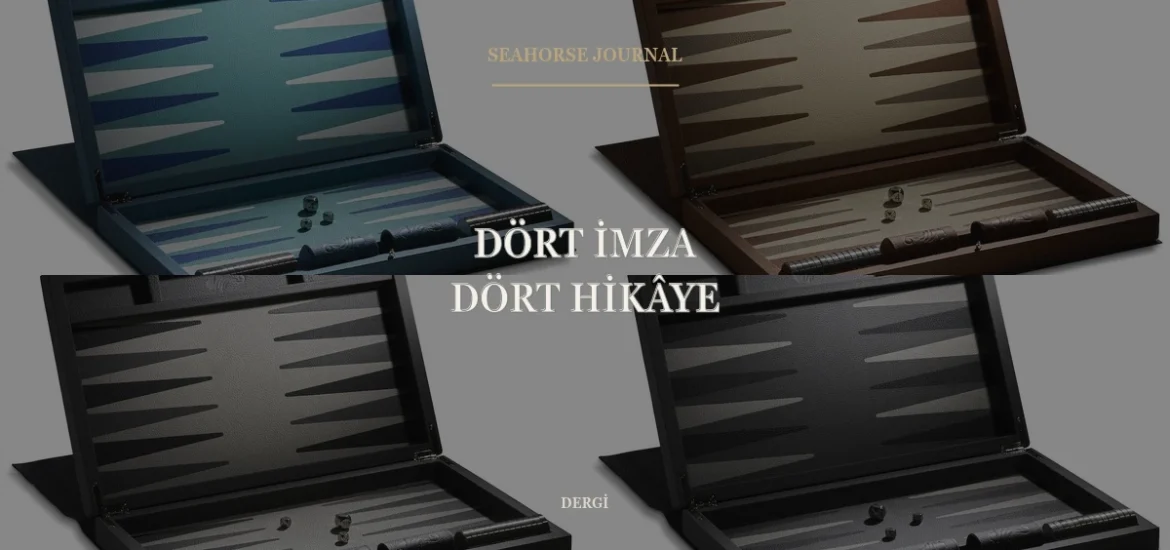 Dört İmza, Dört Hikâye “Dört İmza, Dört Hikâye” için güvenli kırpma alanında ortalanmış Seahorse Journal kapağı