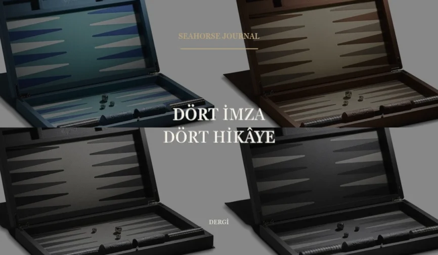 “Dört İmza, Dört Hikâye” için güvenli kırpma alanında ortalanmış Seahorse Journal kapağı